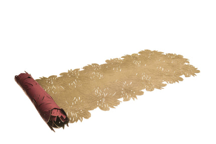 Mijal Gleiser | Gold-Merlot Table Runner