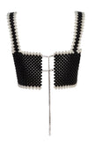 Top de Perlas Negro & Blanco