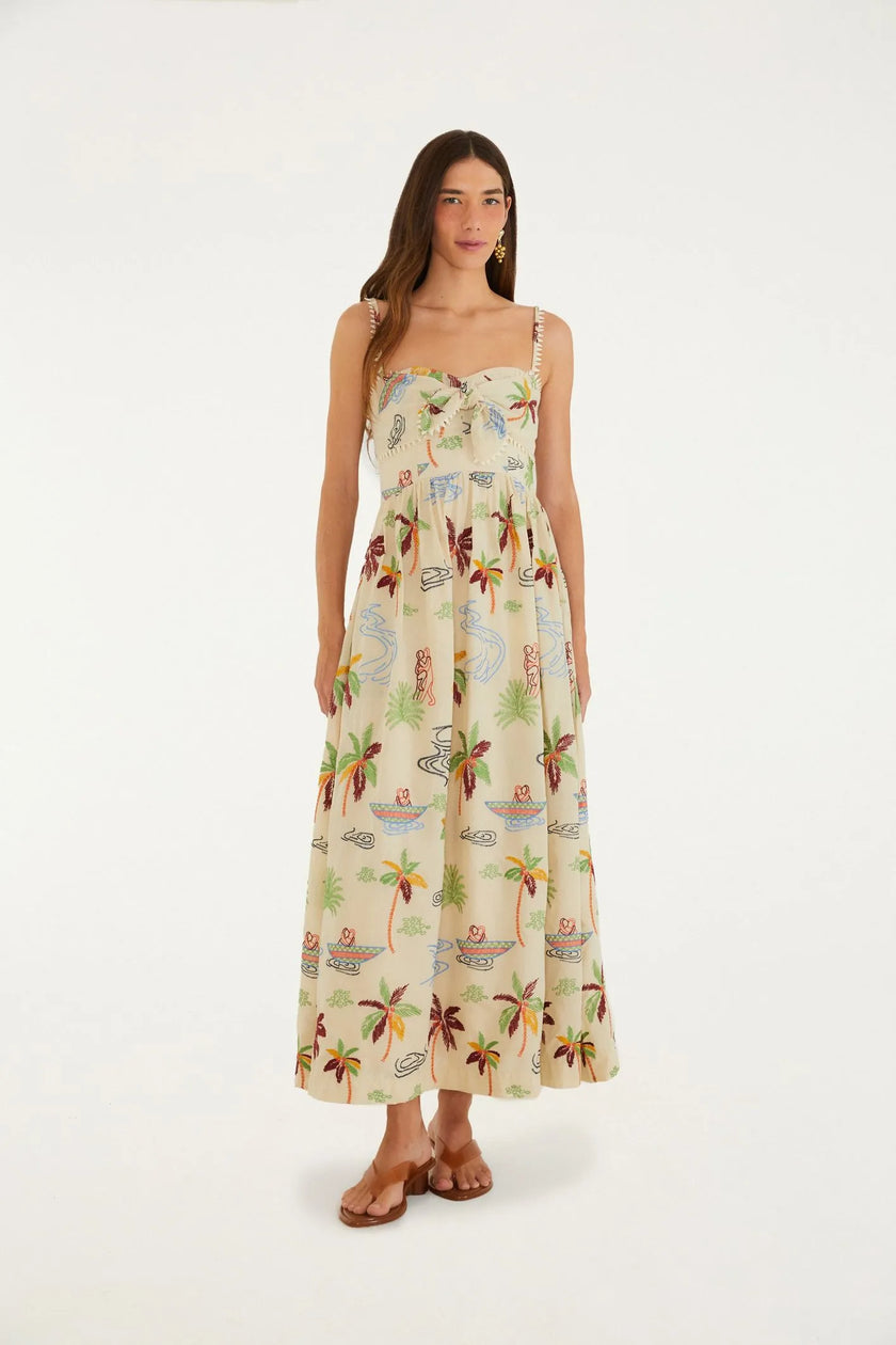 <strong>FARM RIO</strong><br> Bem Querer Embroidered Dress
