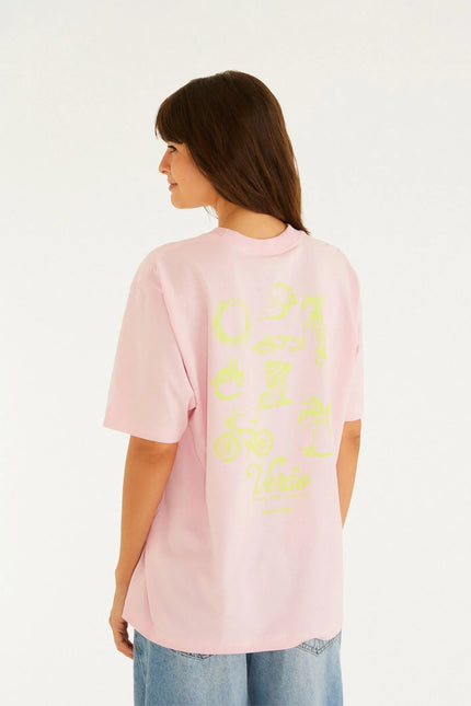 Farm Rio | Ipanema Silk Summer Pink T-shirt