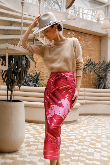 Plissé | Zodiacus Sari, FIRE / Dress - Skirt