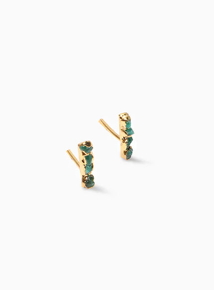 4 Stone Studs Small Mini Earrings