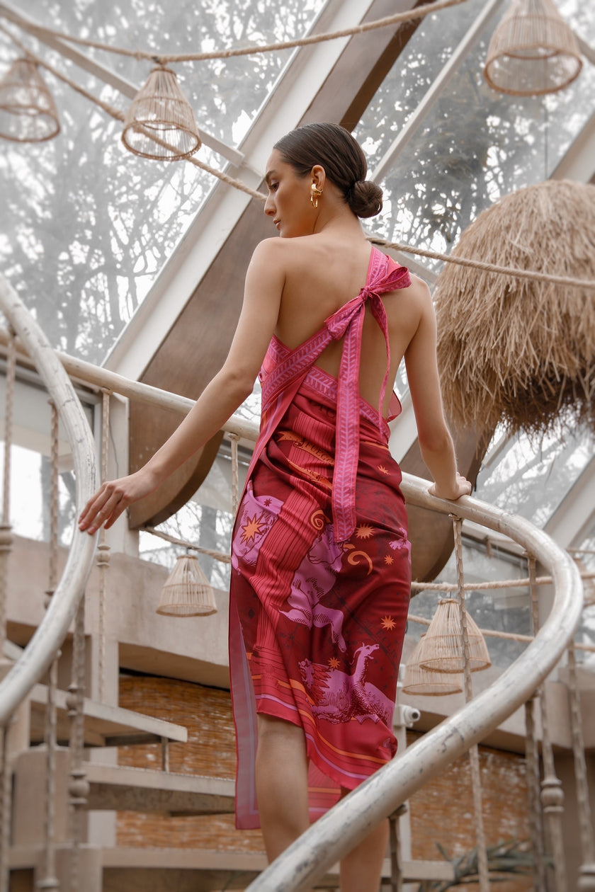 Plissé | Zodiacus Sari, FIRE / Dress - Skirt