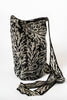 Handmade Beaded Mochila Bag with Black and Grey Shakiras