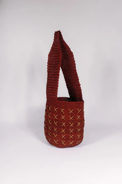 Burned Orange handwoven Mochil