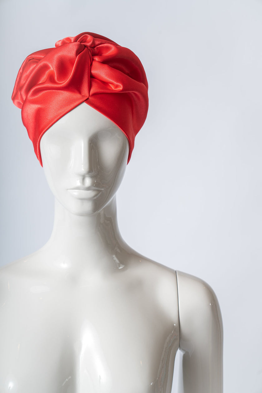 Turbante de seda para la cabeza