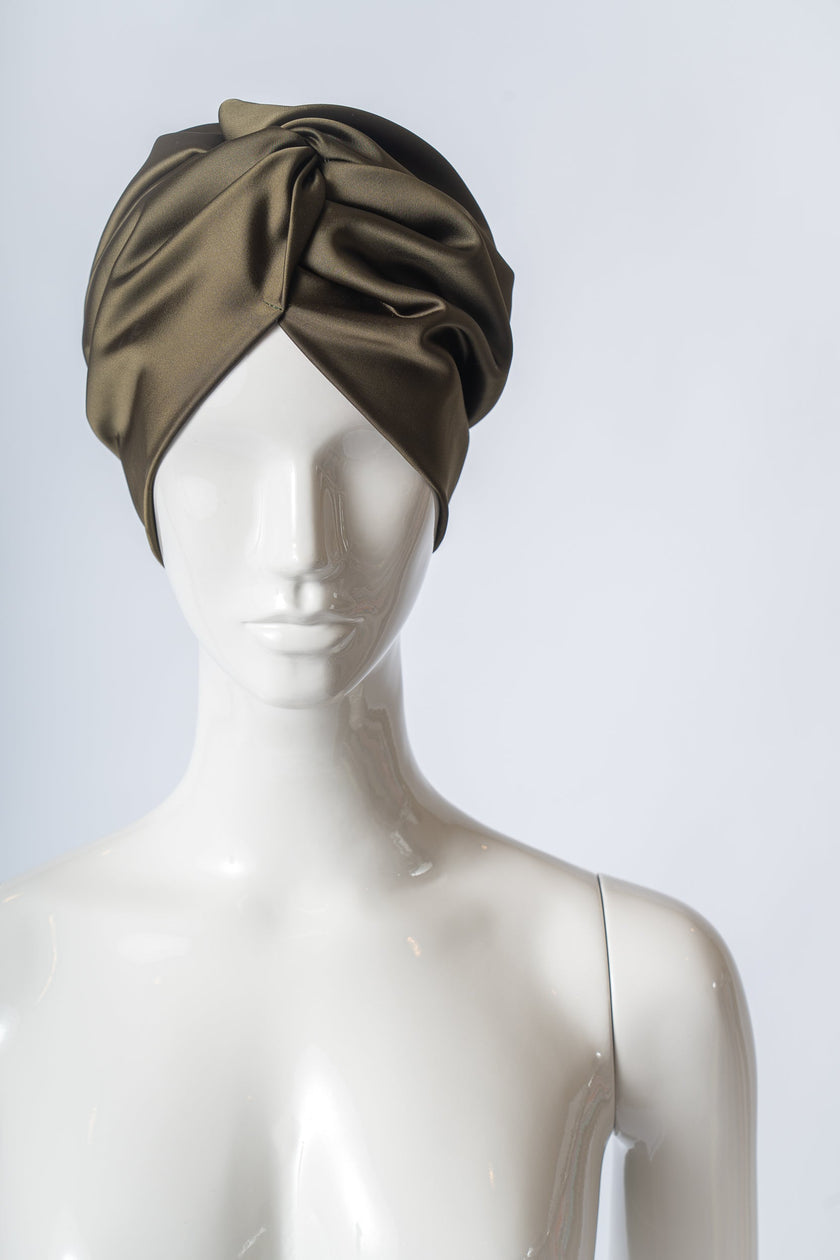 Turbante de seda para la cabeza