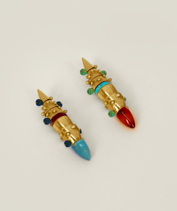 Aysha Bilgrami | Saurio Earrings in Silver