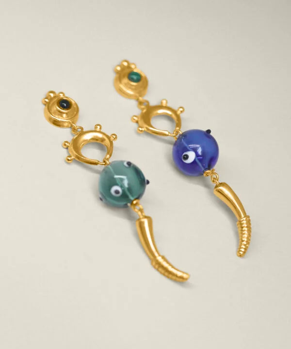Aysha Bilgrami | Amuleto Earrings in Gold