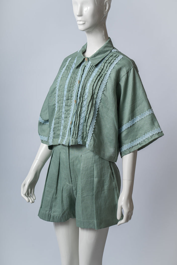 Angie Medina Salvi Linen Short