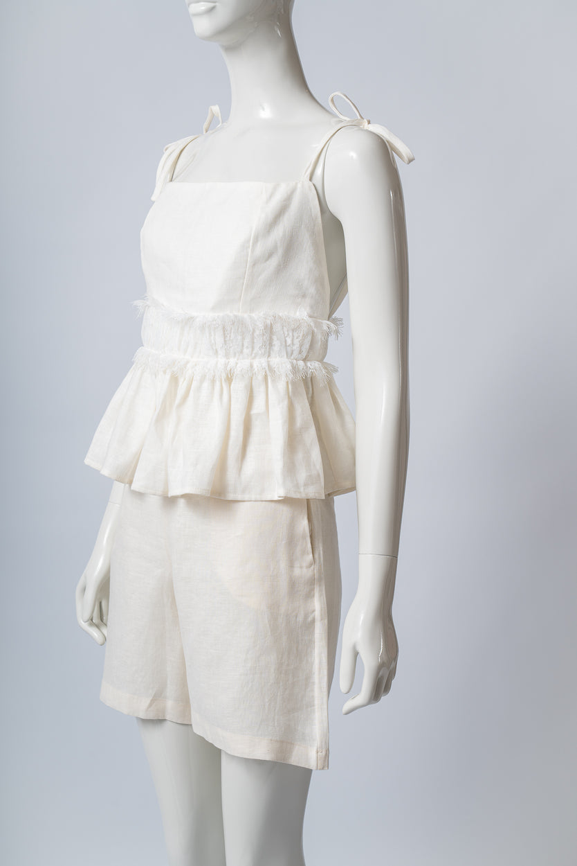 Angie Medina - Geranio Short White