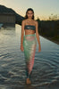 Model wearing the Fucsia Bahia Bikini Bottom, showcasing its high-cut silhouette and seamless design.