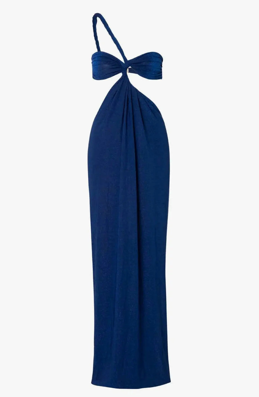 ear view of the Noah Dress, revealing the open-back style and seamless construction.