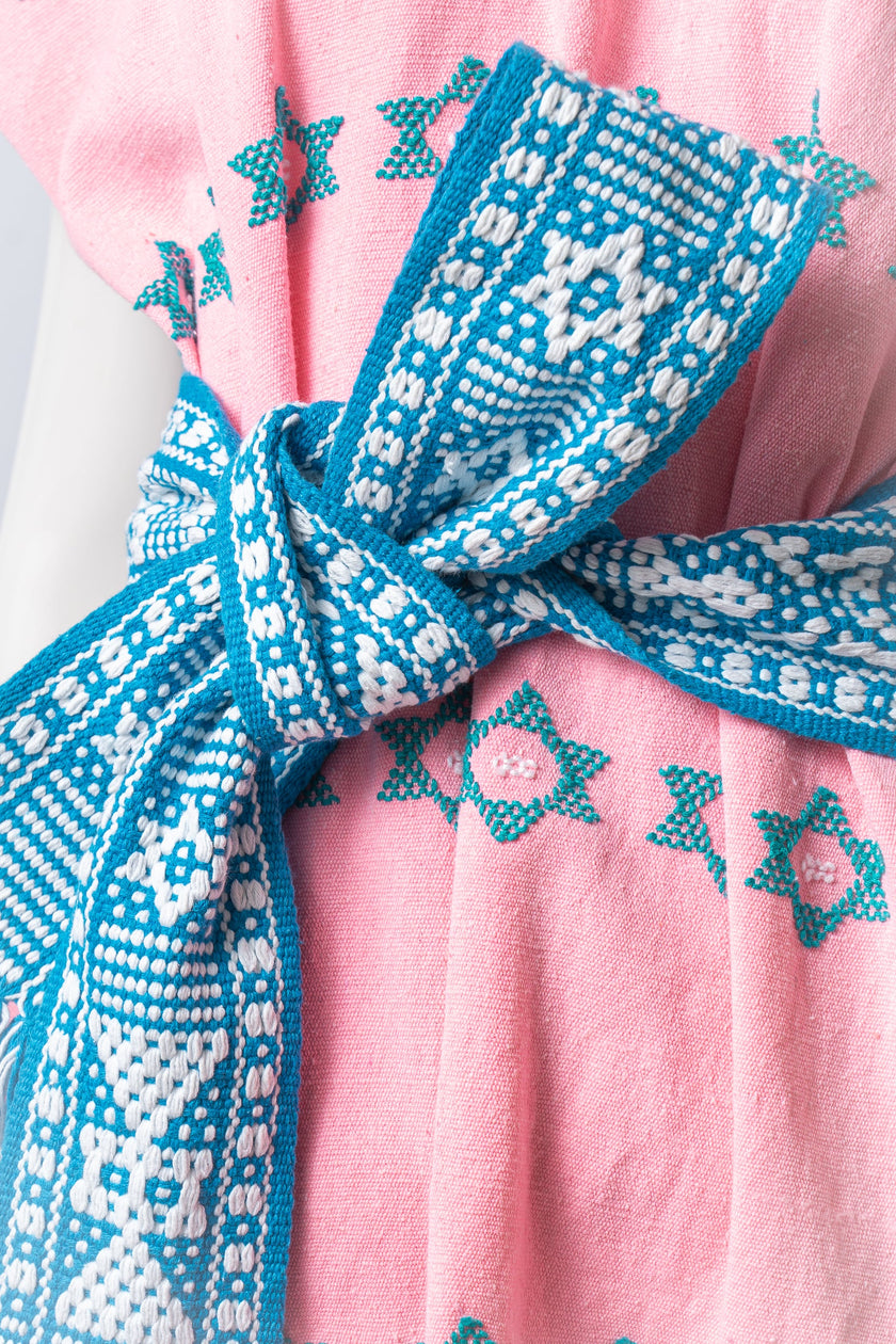 Oaxaca Belt Light Blue & White