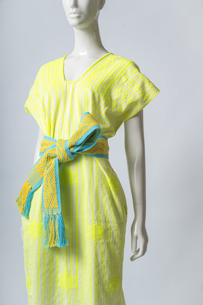 Cinturón Oaxaca Azul y amarillo