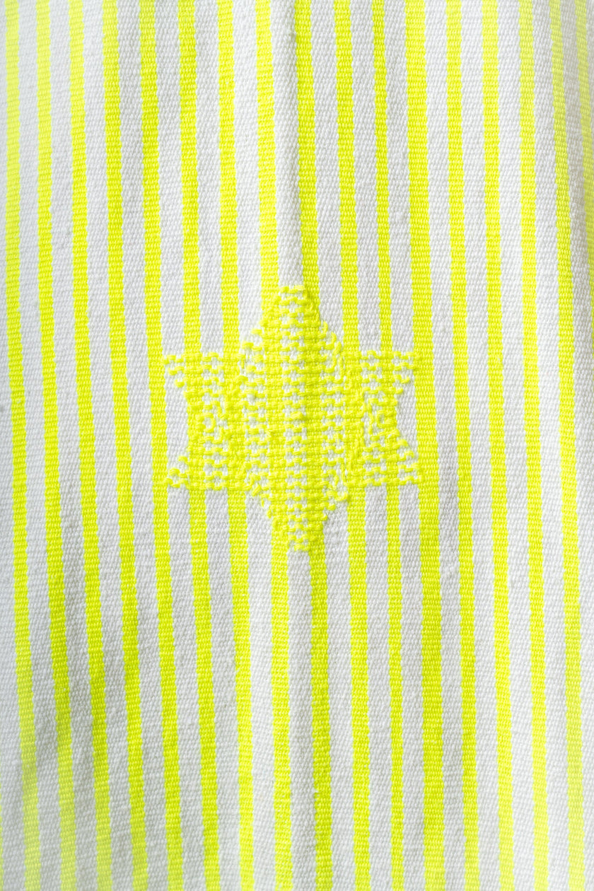 Vestido Oaxaca Amarillo Neón y Blanco