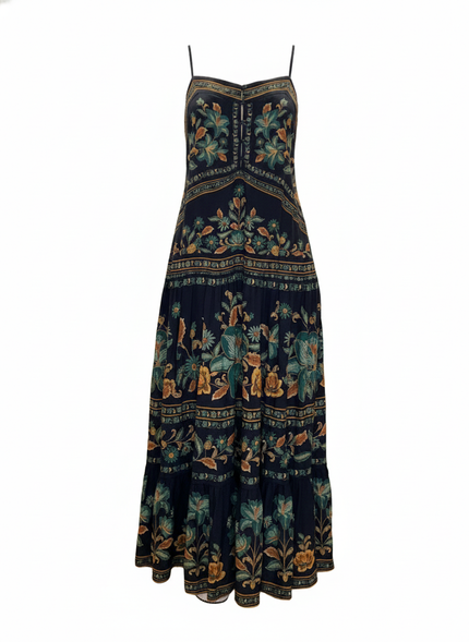 Farm Rio | Long Dress in Tropical Cotton Print