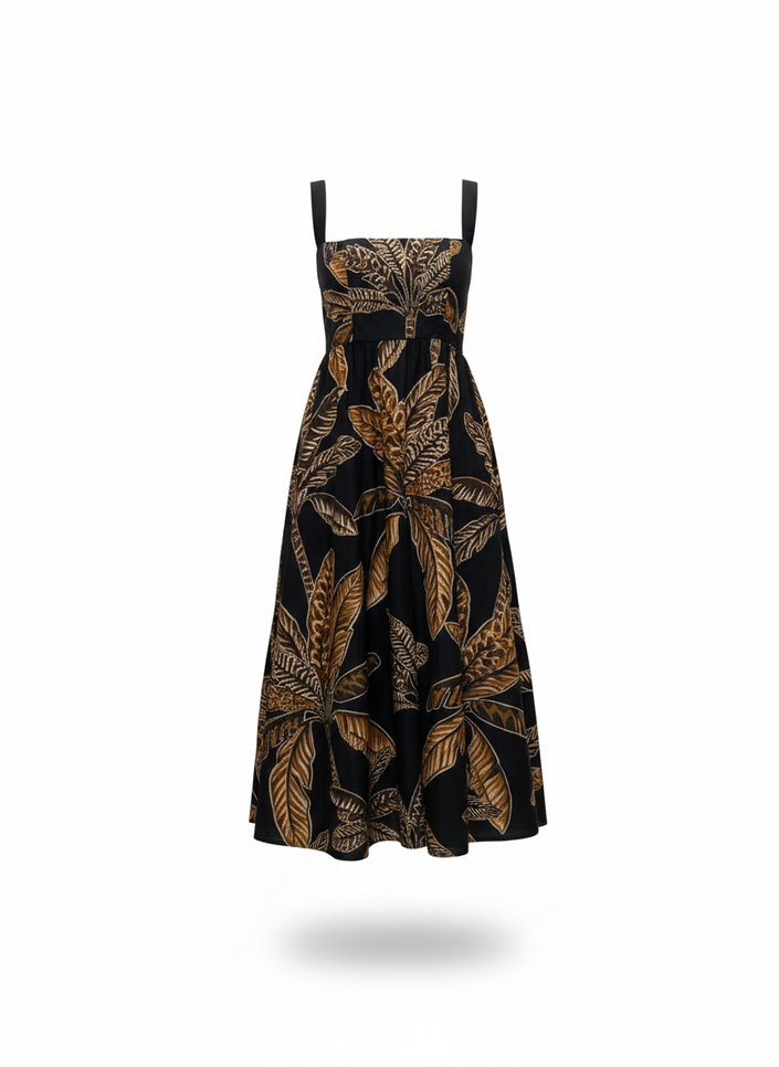 Farm Rio | Midi Dress with Tropical Print