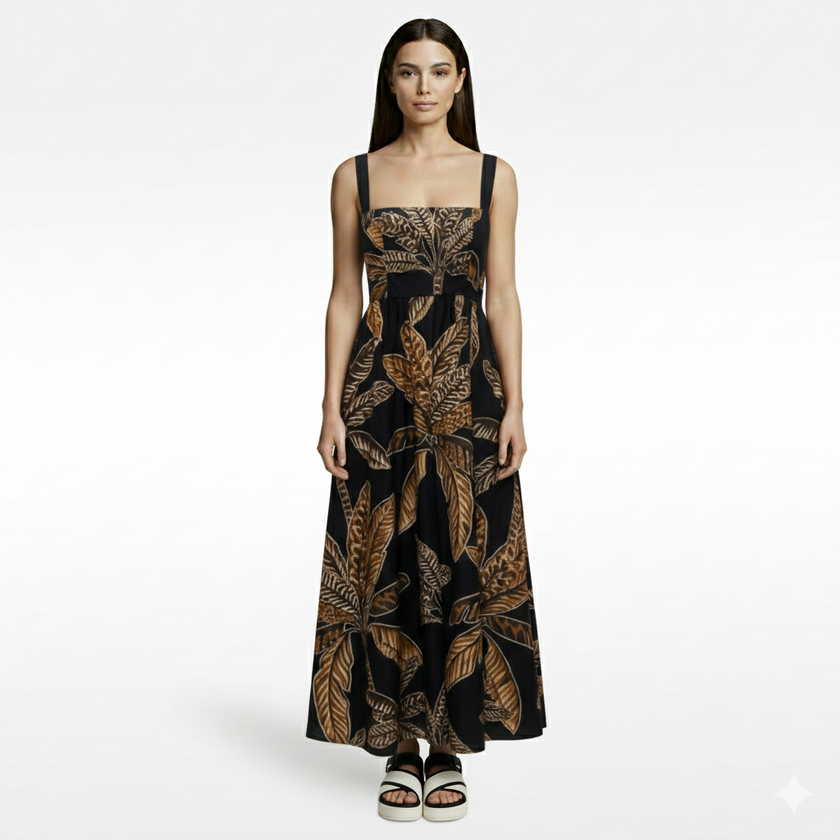 Farm Rio | Midi Dress with Tropical Print