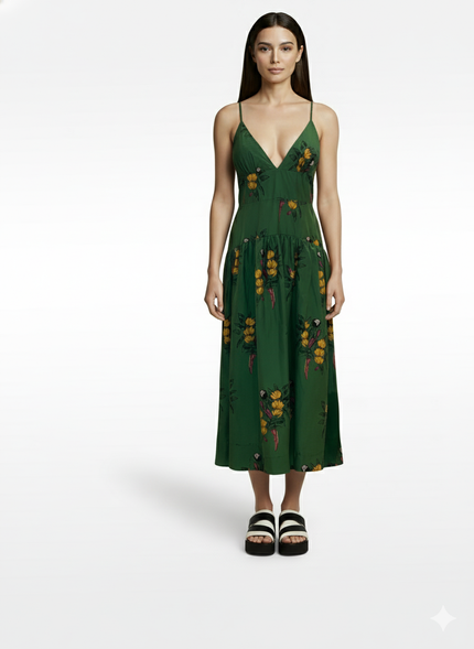 Farm Río | Cotton Cocktail Dress with Prints