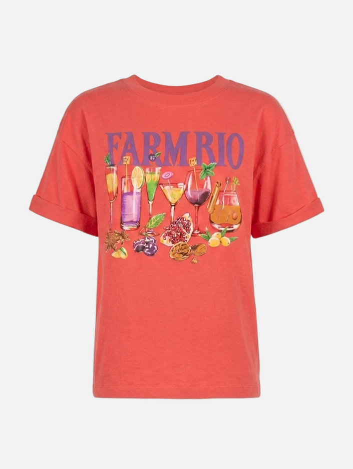 <strong>FARM RIO</strong><br> T-Shirt Ipanema Mix Patches Red