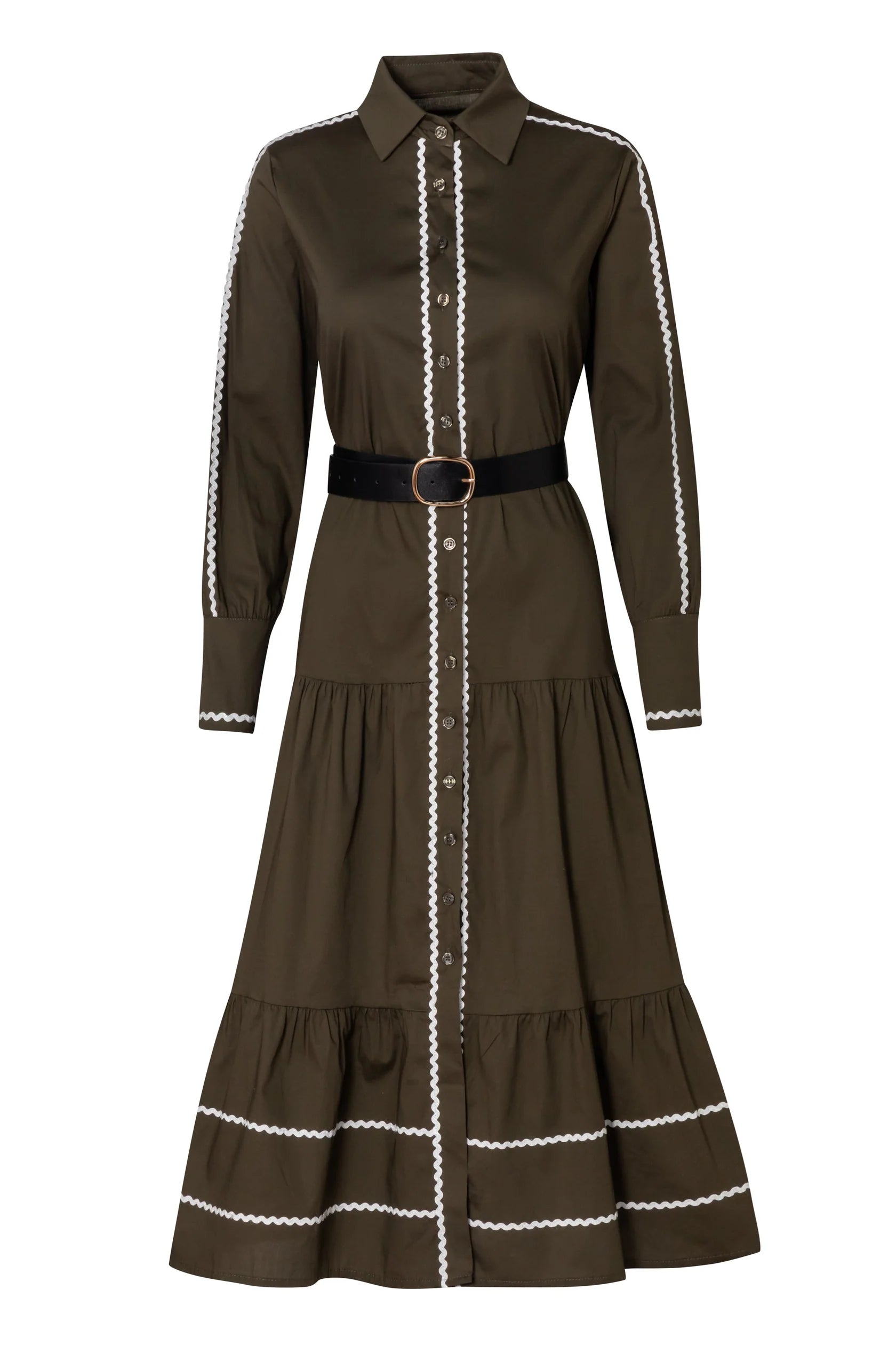 Long Sleeve Dress with Belt