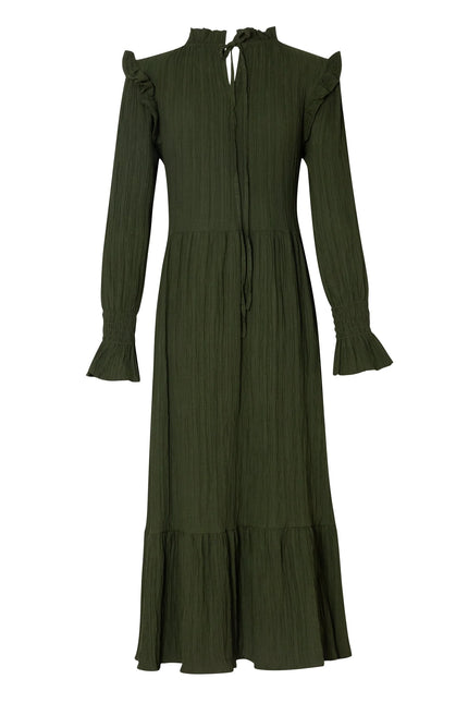 Long Sleeve Wrinkled Dress