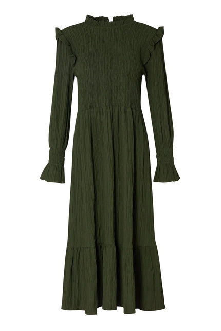 Long Sleeve Wrinkled Dress