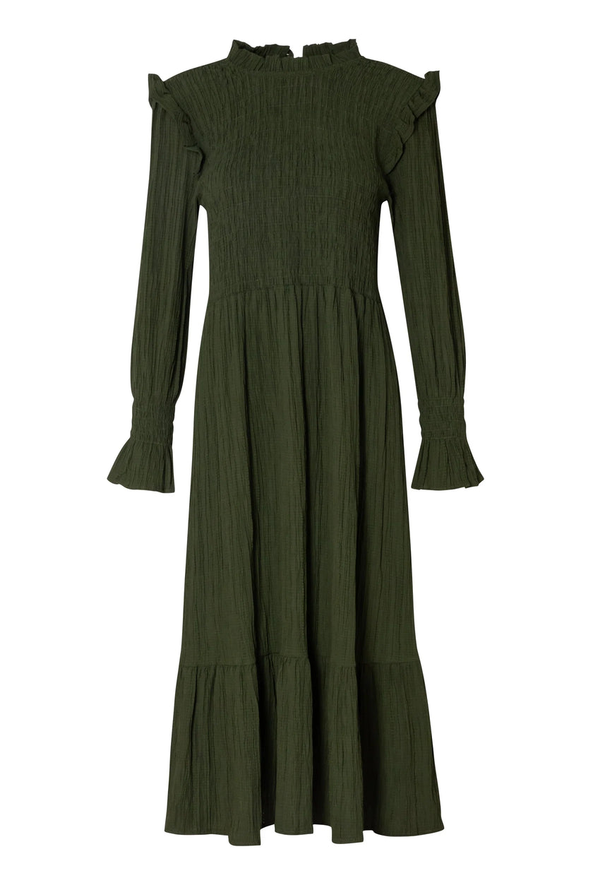 Long Sleeve Wrinkled Dress