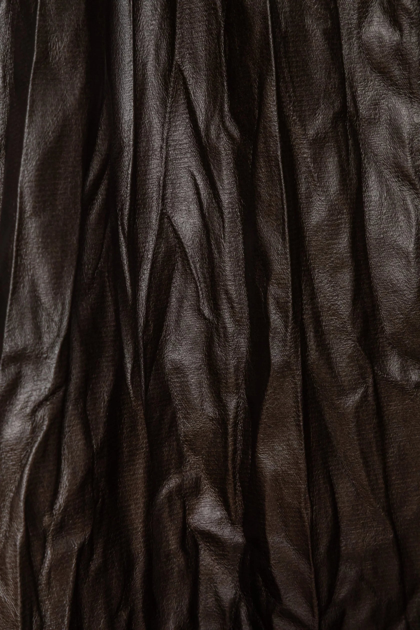 Ruffled Leather Skirt