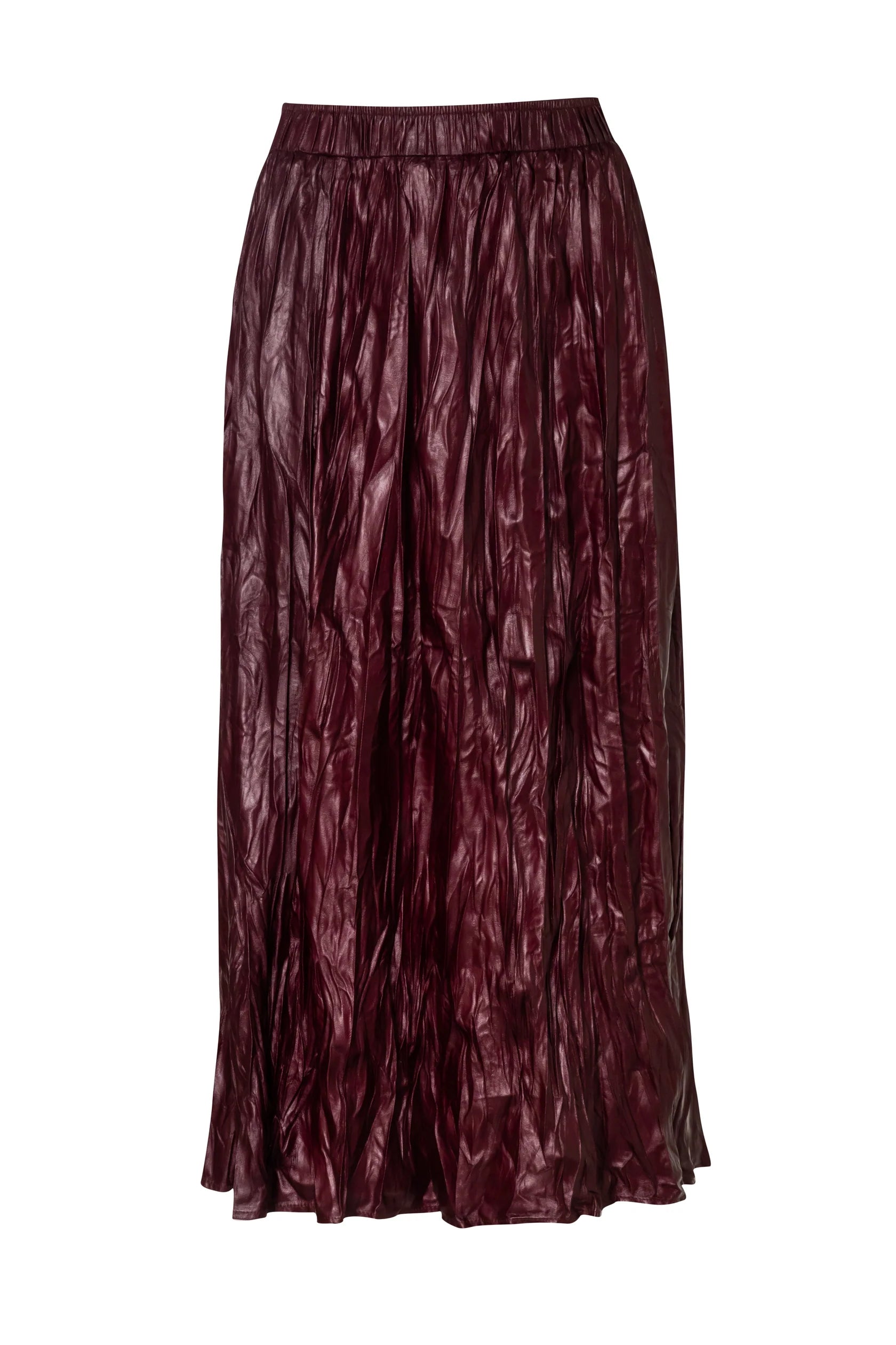 Ruffled Leather Skirt