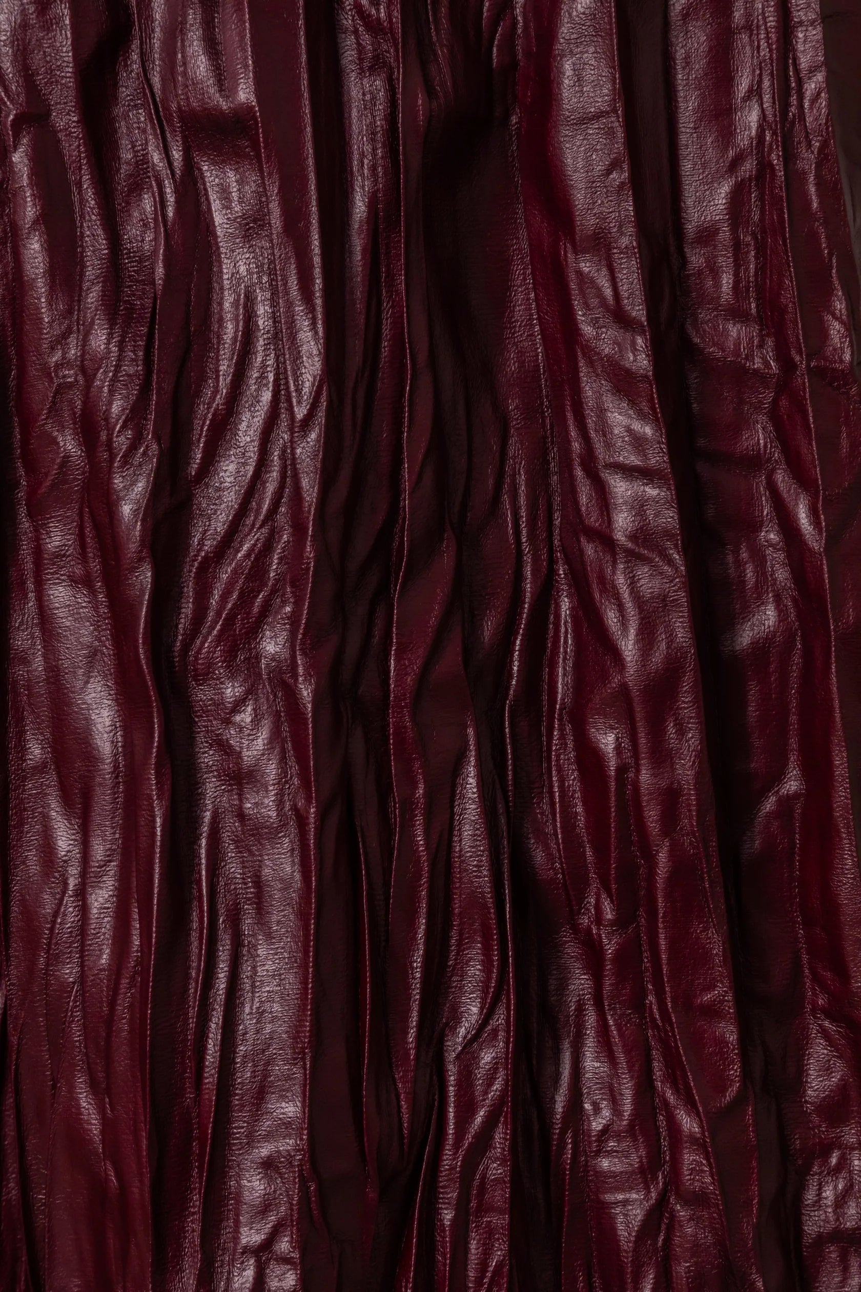 Ruffled Leather Skirt