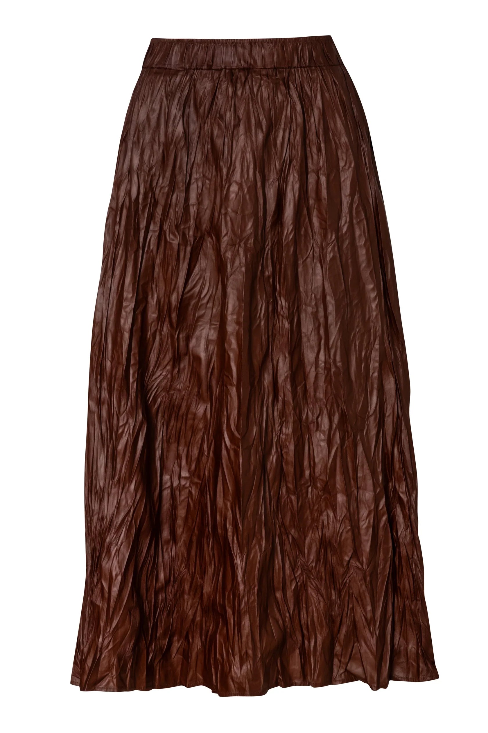 Ruffled Leather Skirt