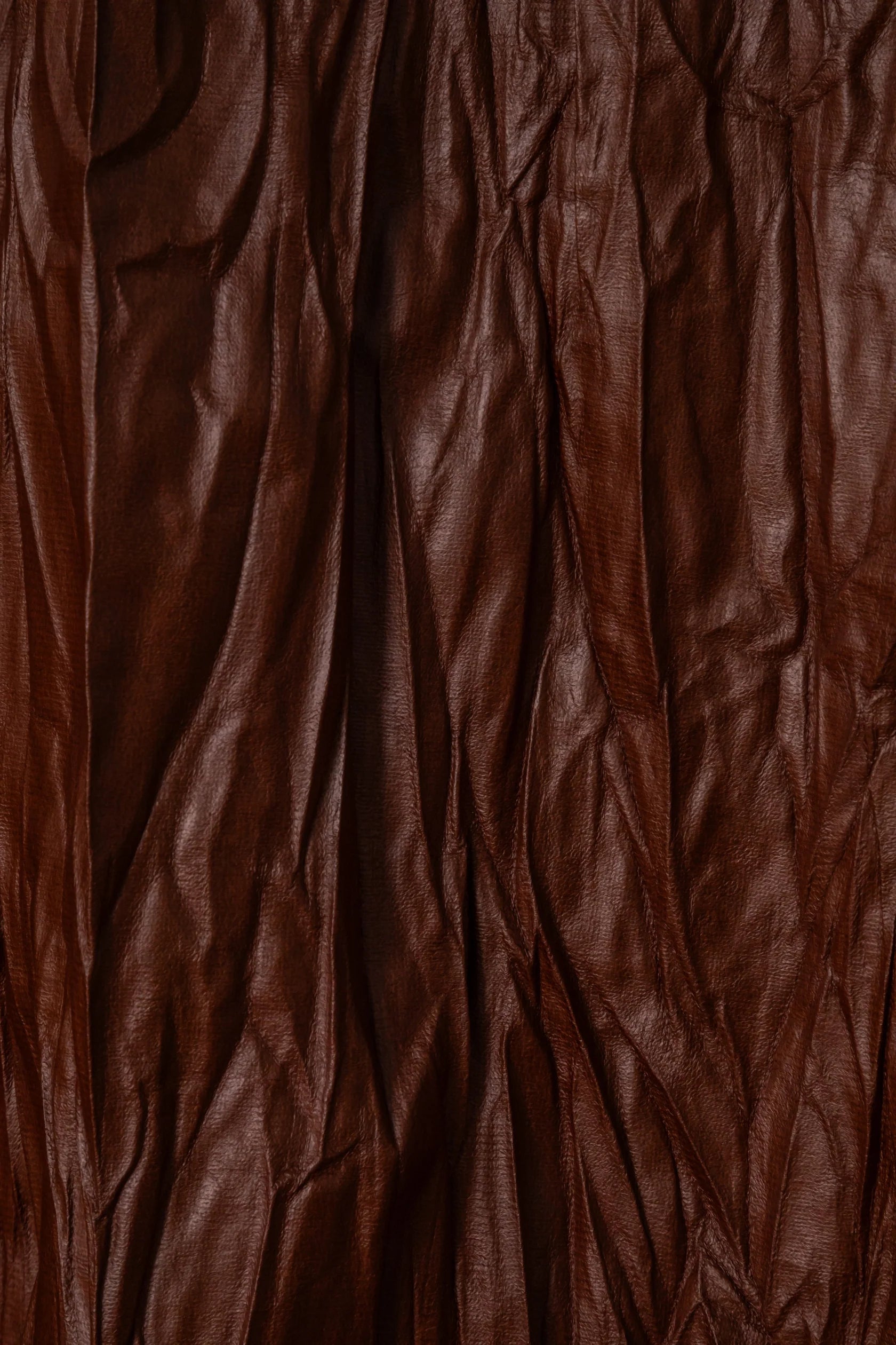 Ruffled Leather Skirt