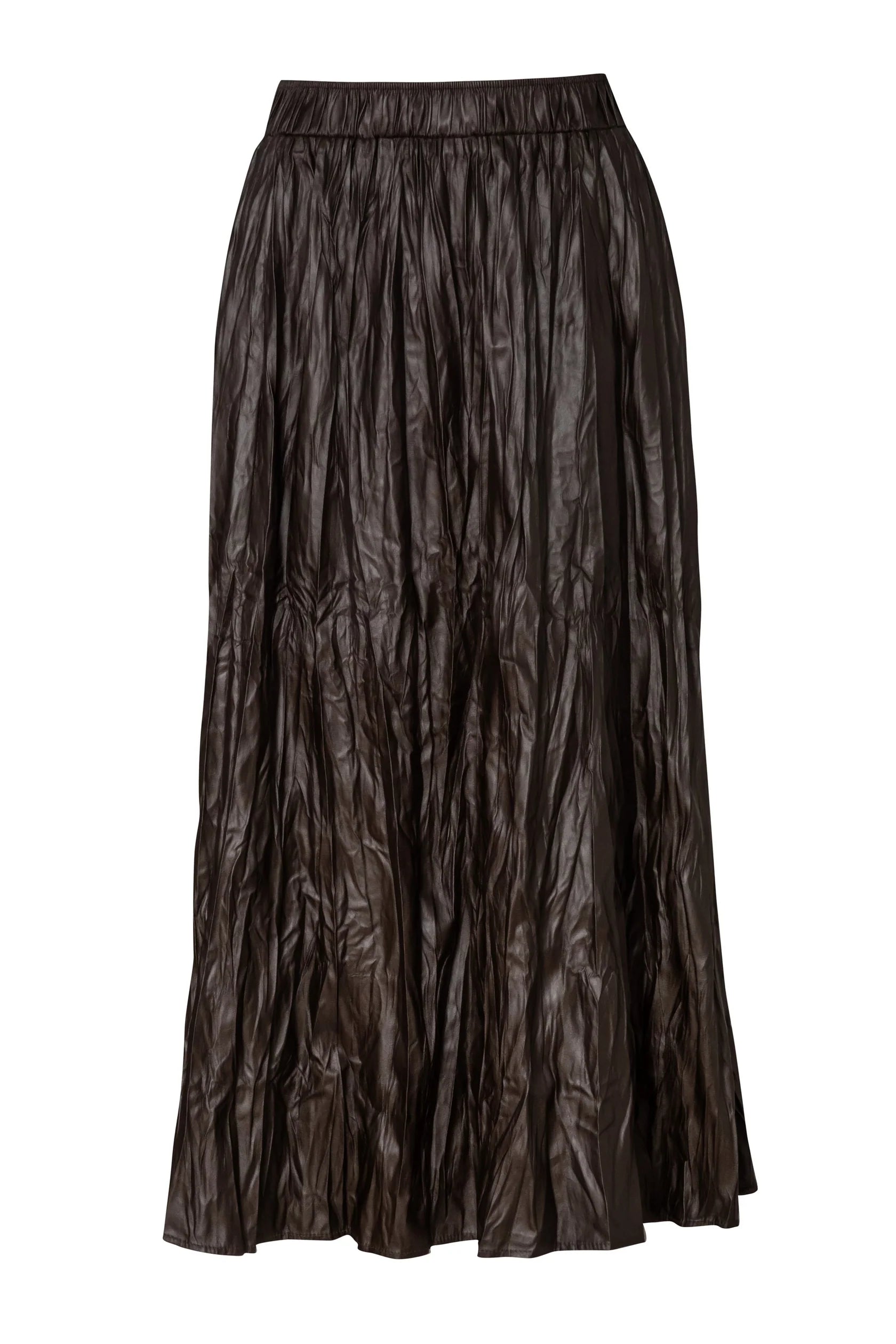 Ruffled Leather Skirt