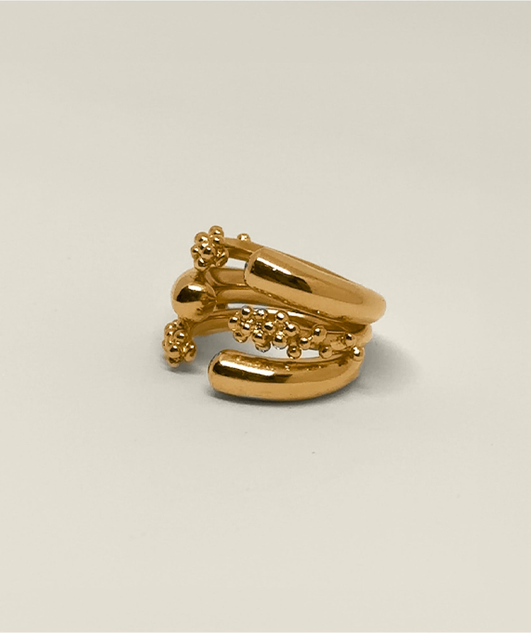 Aysha Bilgrami | Totona Triple Ring in Gold