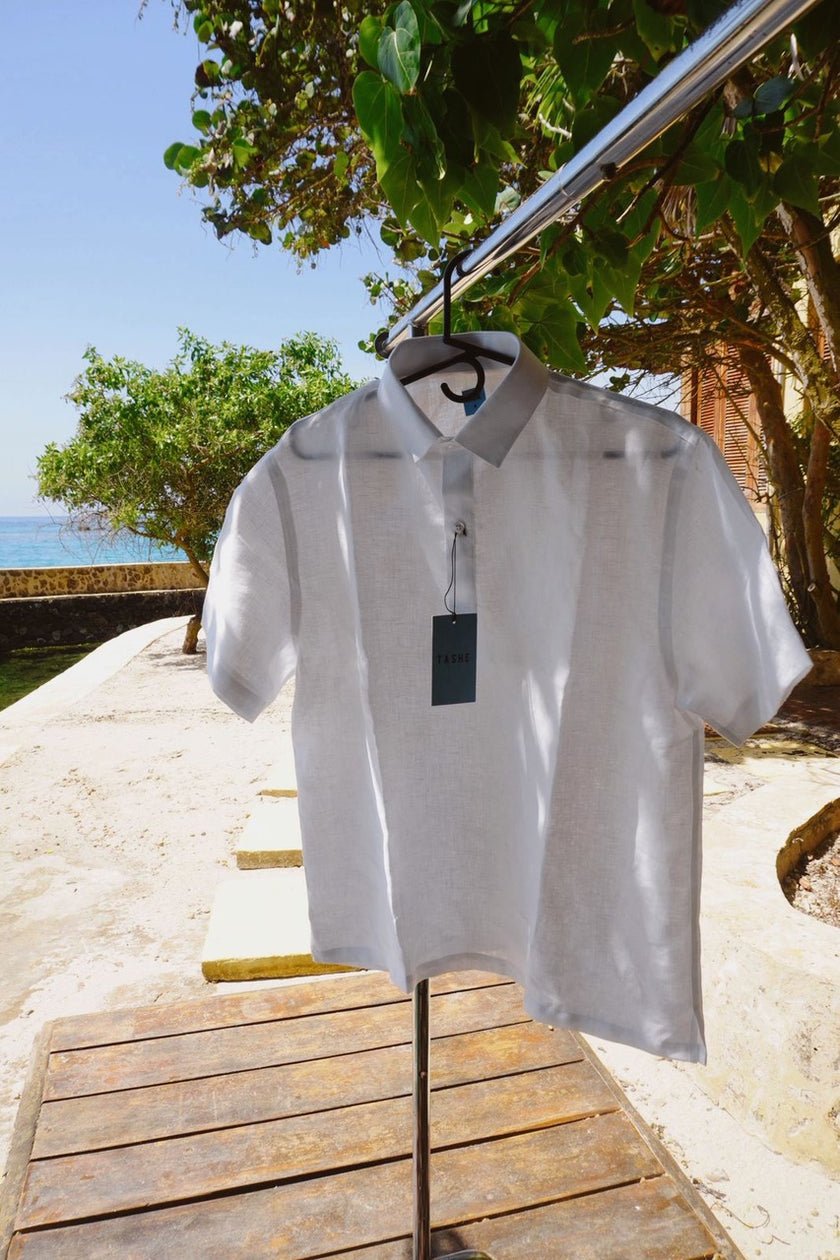 Tashe | White Polo T-Shirt