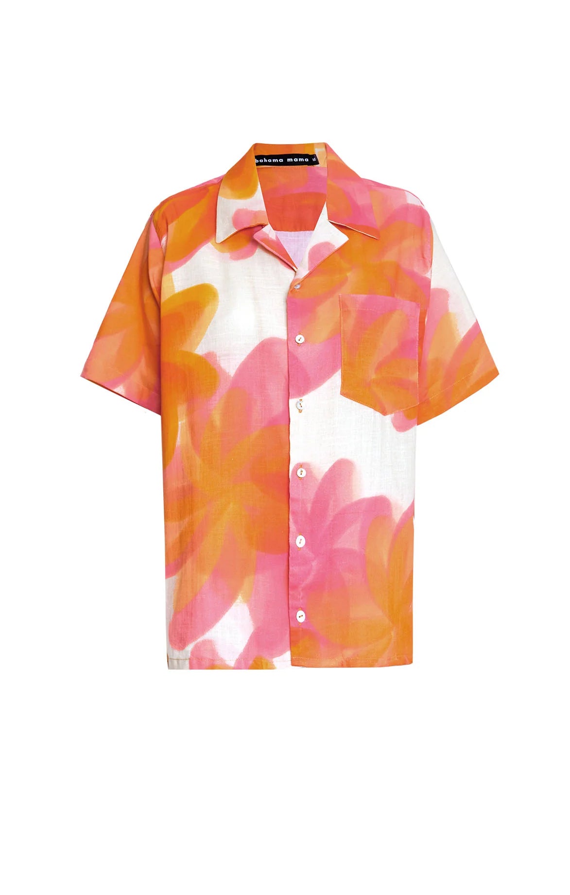 <strong>BAHAMA MAMA </strong><br>Shirt with Watercolor-Style Flowers